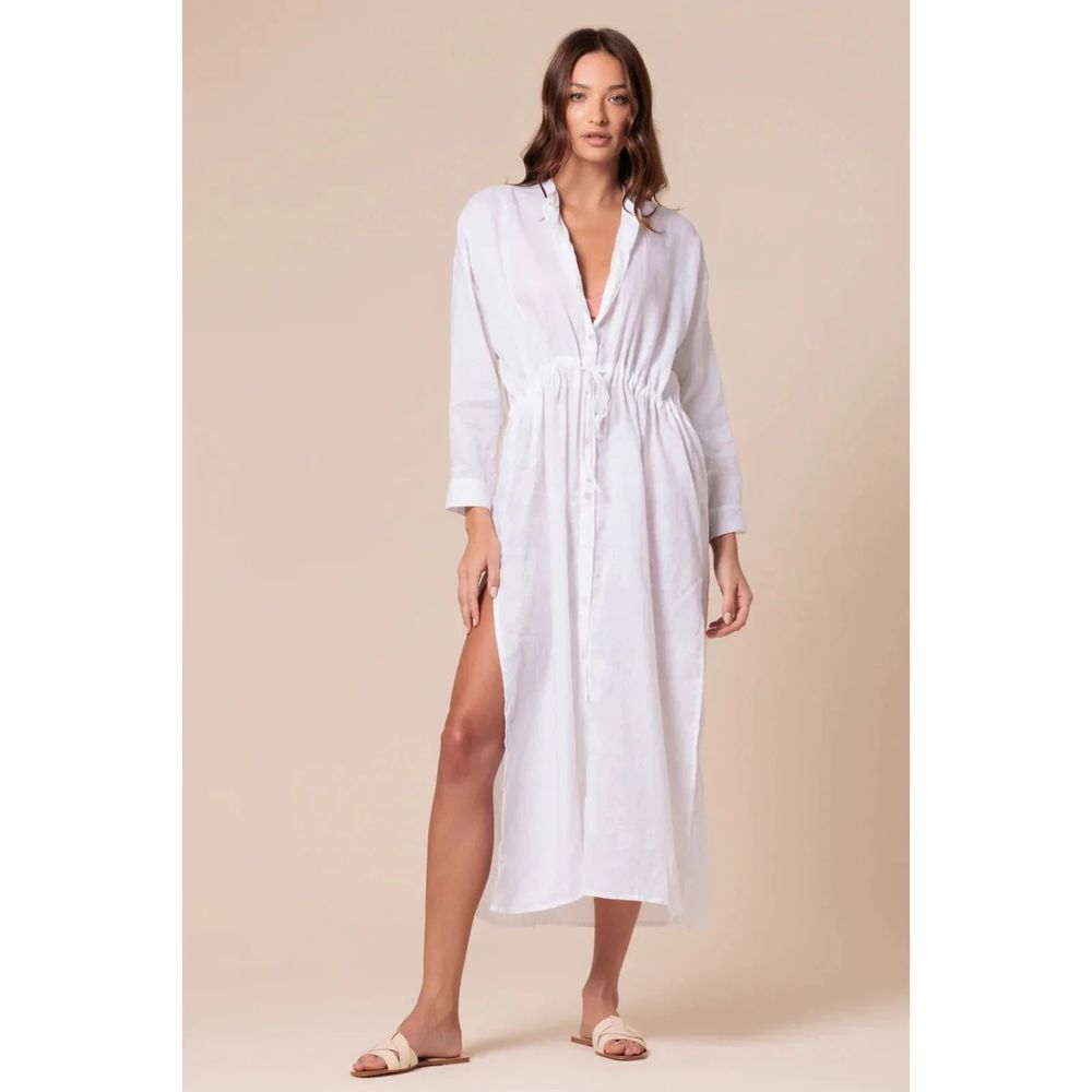 Elegant White Midi Dress